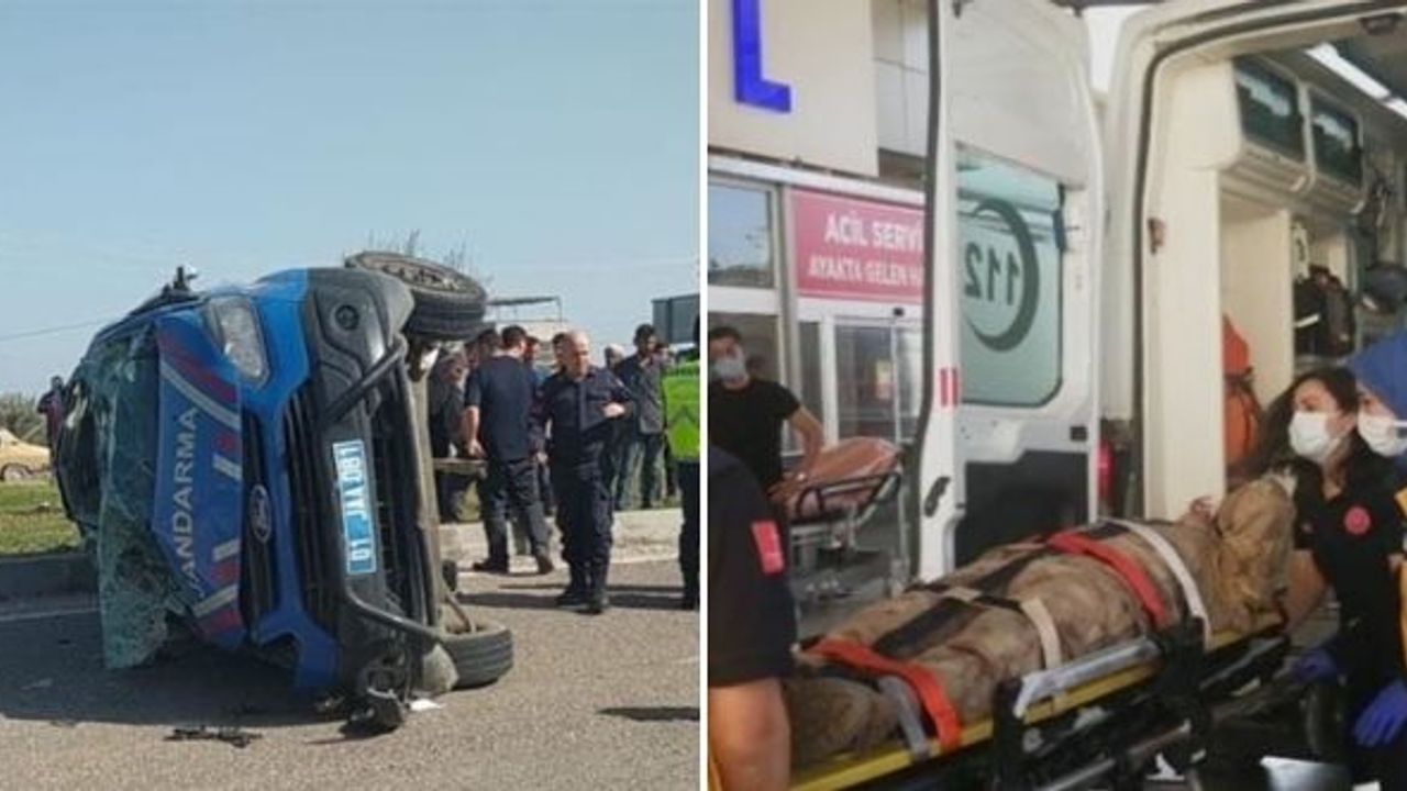 Kozan'da jandarma minibüsü ve otomobil çarpıştı: 2 şehit