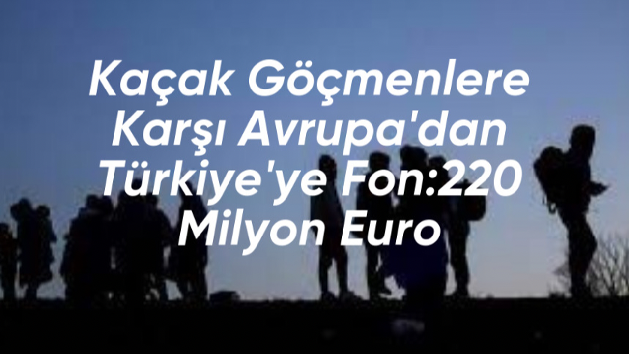 Kaçak göçmenlere karşı Avrupa'dan Türkiye'ye fon: 220 milyon Euro