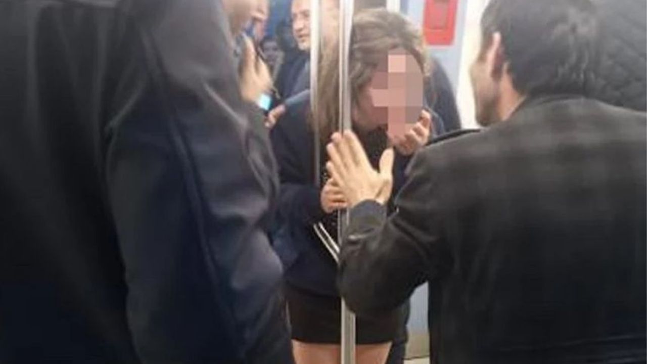 Metroda direklerin arasına kafası sıkışan kadını itfaiye kurtardı