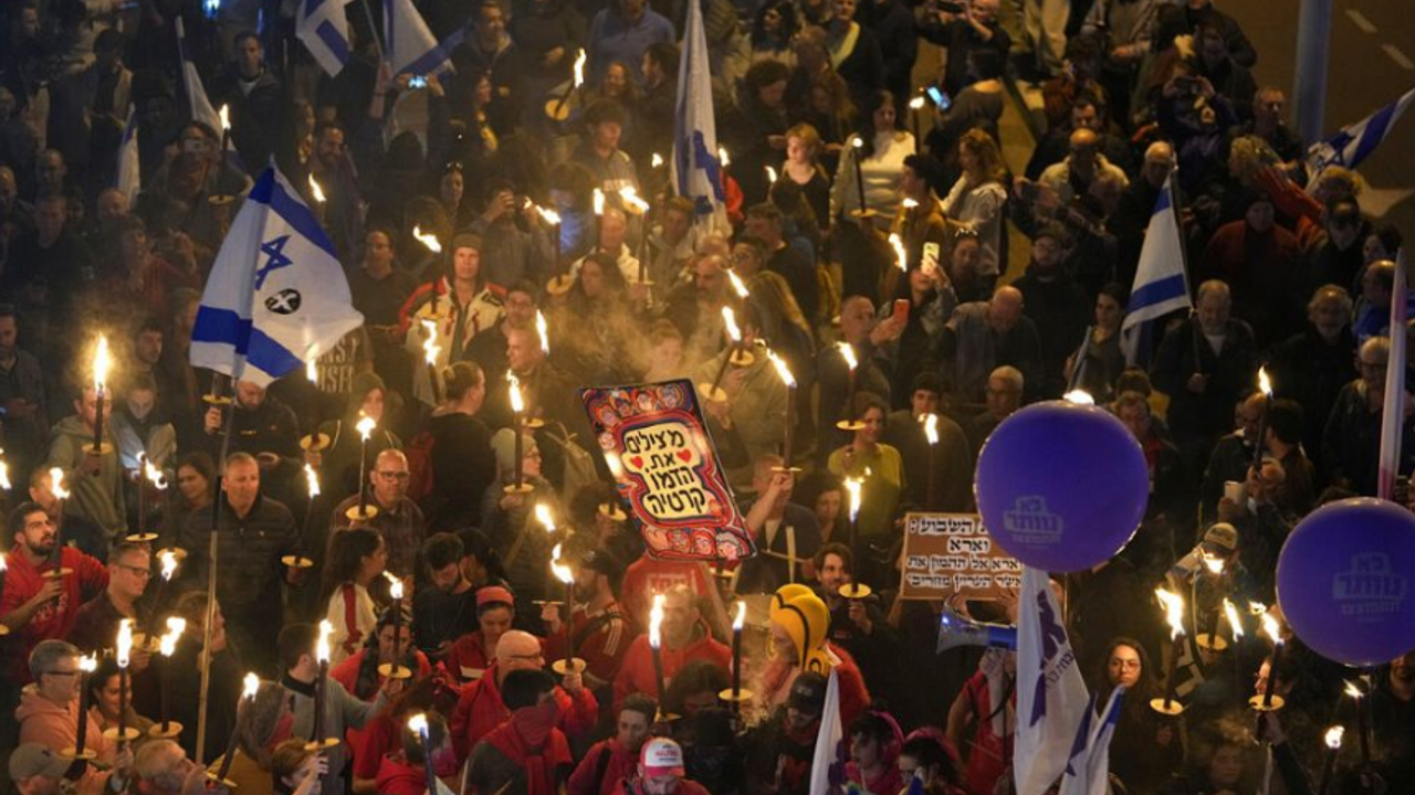 İsrail'de yargı reformuna karşı kitlesel protestolar 10. haftasında