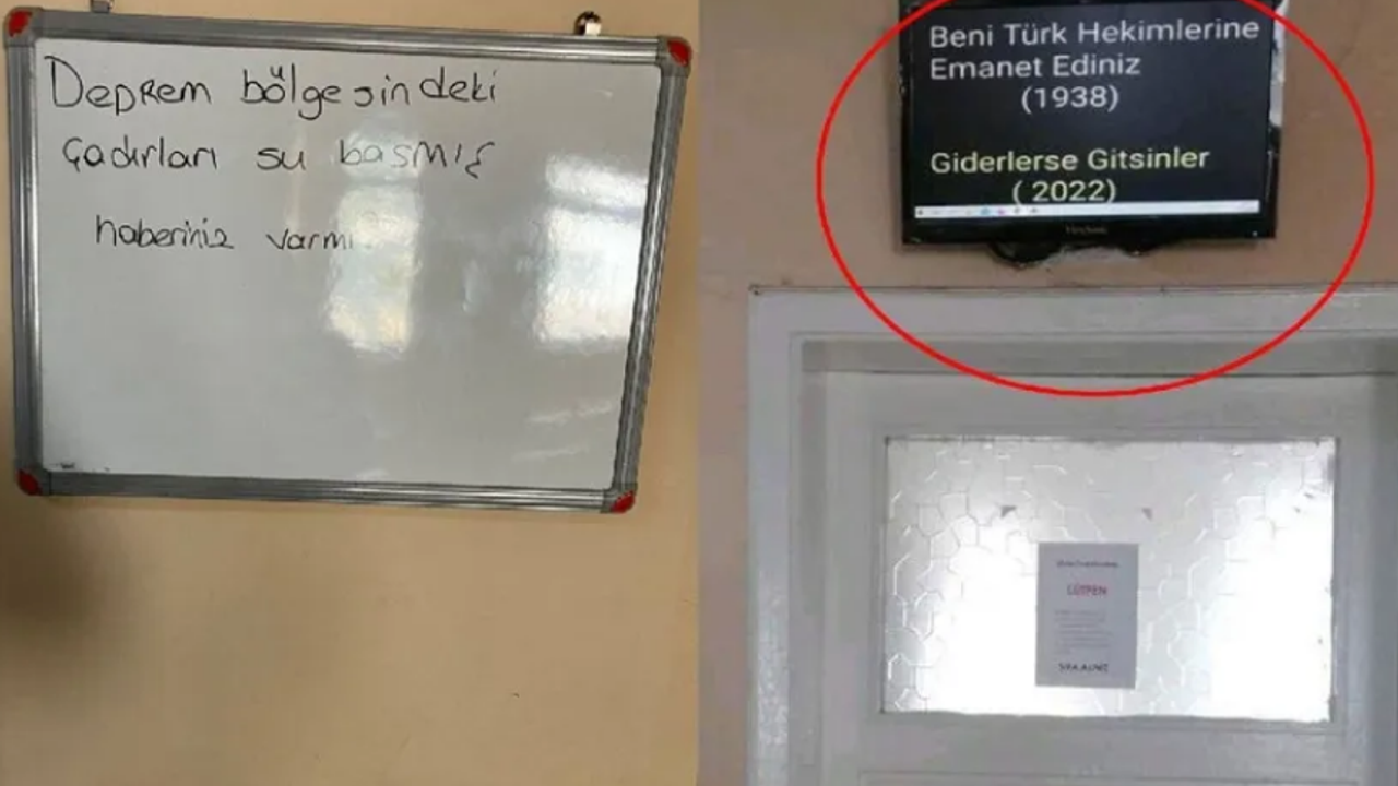 Muayene odasının girişine Erdoğan’ın sözlerini yazdı: Soruşturma başlatıldı