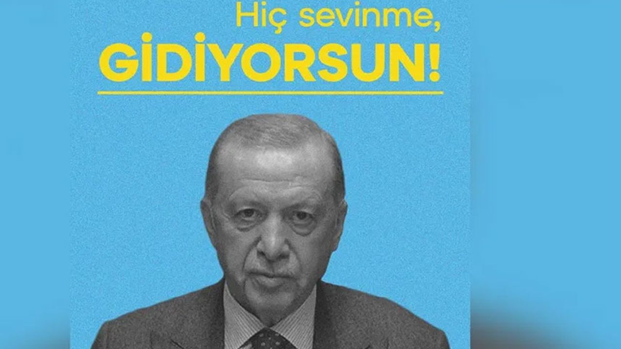 TİP'ten İYİ Parti renkleriyle Erdoğan'a gönderme: Hiç sevinme...
