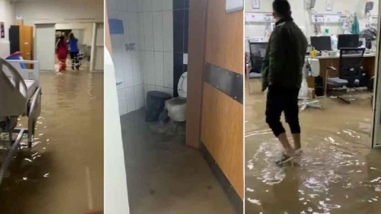 Şanlıurfa'da sel: Araştırma hastanesini su bastı, eğitime ara verildi