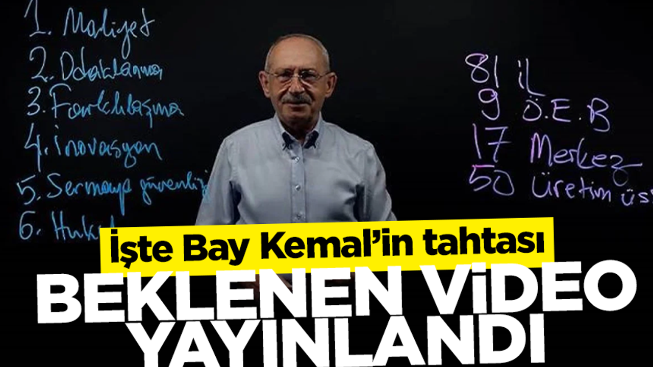 Kılıçdaroğlu beklenen videoyu yayınladı: İşte Bay Kemal'in tahtası...