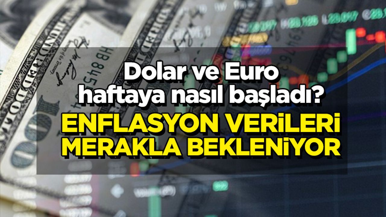 Dolar ve Euro haftaya nasıl başladı? Enflasyon verileri merakla bekleniyor
