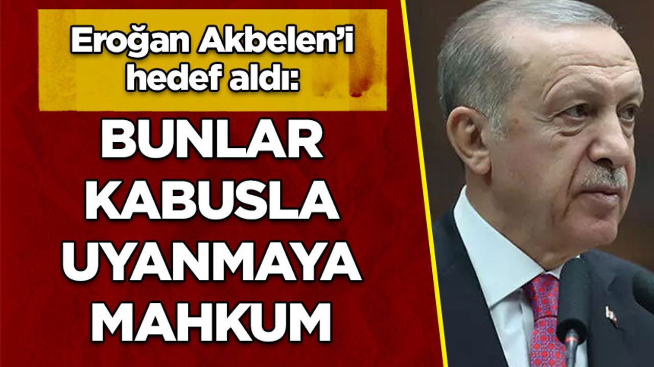 Erdoğan, 'Akbelen'i hedef aldı: Bunlar kabusla uyanmaya mahkumdur