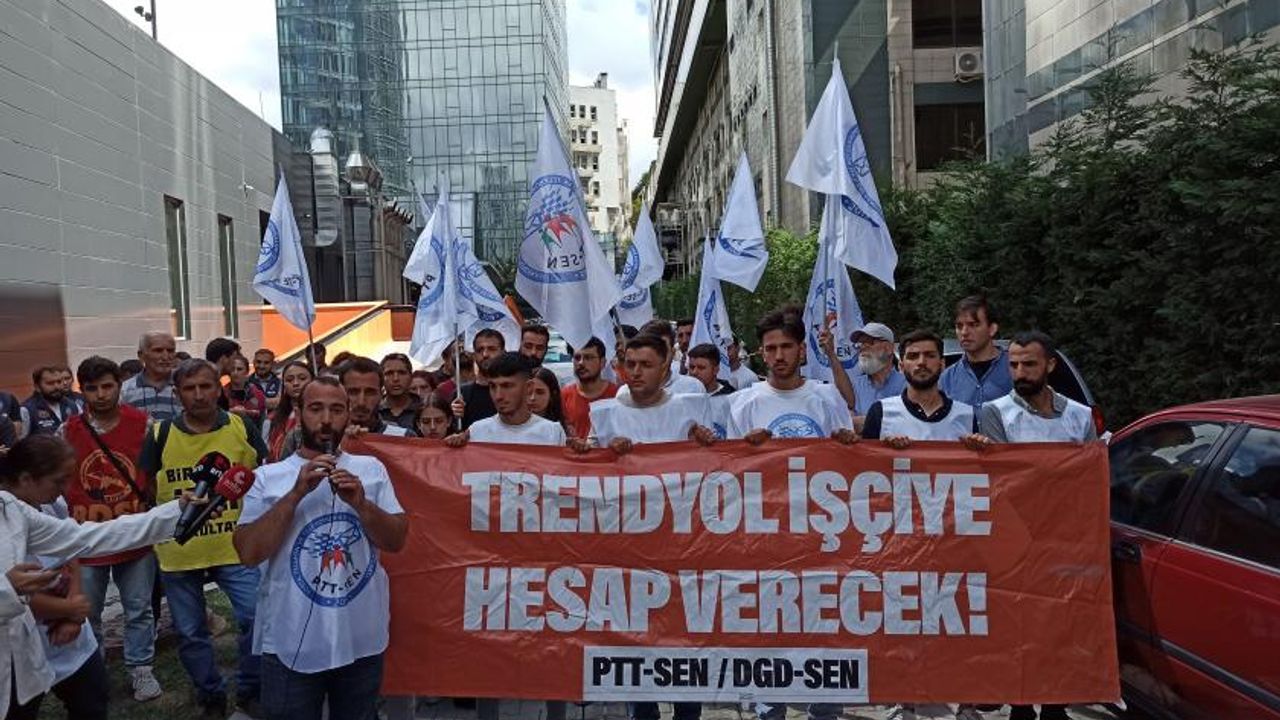 Trendyol işçilerinden Maslak'ta açıklama: Sendika hakkımız tanınsın