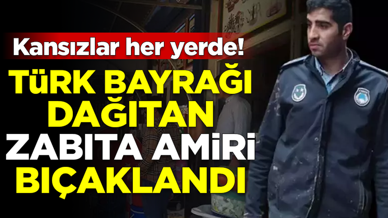 Kansızlar! Şanlıurfa'da Türk Bayrağı dağıtan zabıta amirini bıçakladılar