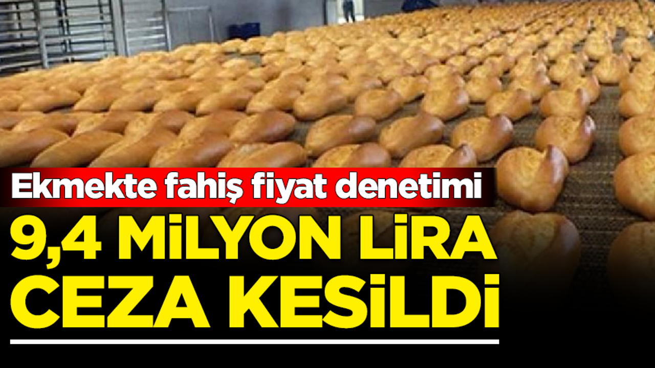 Ekmekte fahiş fiyat denetimi: 9,4 milyon lira ceza kesildi