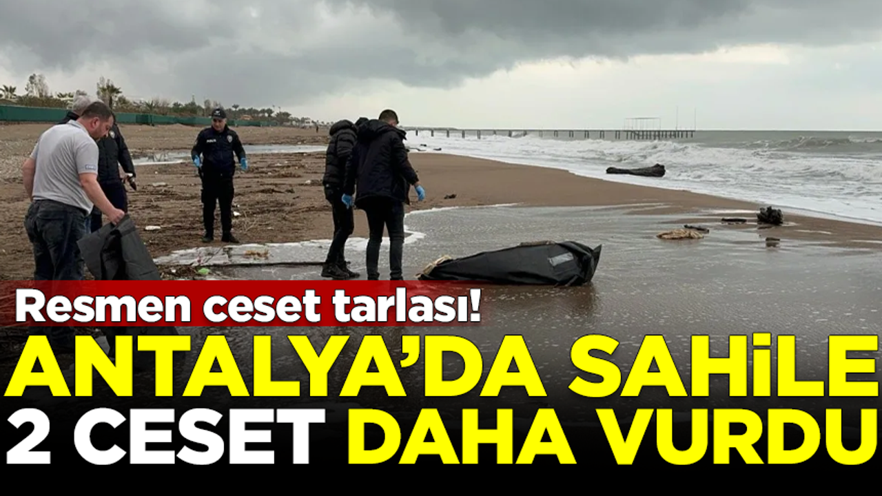 Resmen ceset tarlası! Antalya sahilde kıyıya 2 ceset daha vurdu
