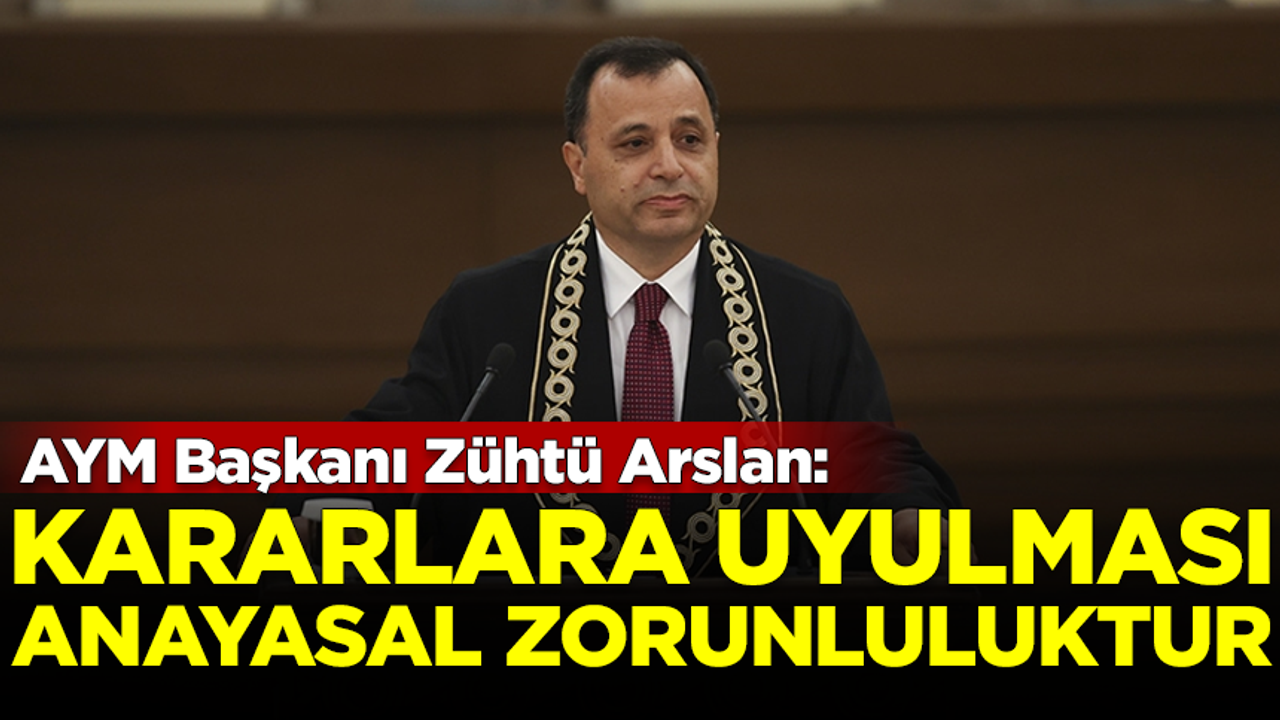 AYM Başkanı'ndan Erdoğan'ın olduğu salonda flaş sözler: Kararlara uyulması zorunluluktur
