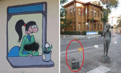 Kadıköy Karikatür Evi'ne saldırı: Önce devirdiler sonra karaladılar