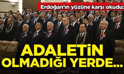 AYM Başkanı Erdoğan'ın yüzüne karşı okudu! "Adaletin olmadığı yerde..."
