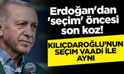 Erdoğan'dan 'seçim' öncesi son koz!