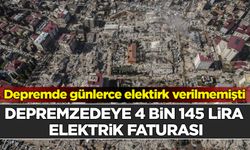 Depremzedeye 4 bin 145 lira elektrik faturası