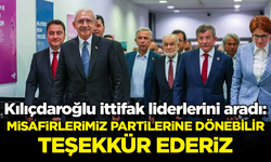 Kılıçdaroğlu ittifak liderlerini aradı: Misafirlerimiz partilerine dönebilir