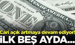 Cari açık artmaya devam ediyor! İlk beş ayda...