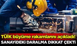 TÜİK büyüme rakamlarını açıkladı! Sanayideki daralma dikkat çekti