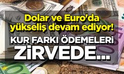 Dolar ve Euro'da yükseliş devam ediyor! Kur farkı ödemeleri zirvede...