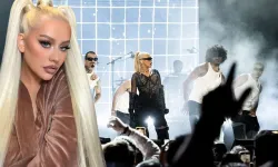 Grammy ödüllü şarkıcı Christina Aguilera Antalya'da konser verdi