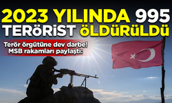 Terör örgütüne dev darbe! MSB paylaştı: 2023'te 995 terörist öldürüldü