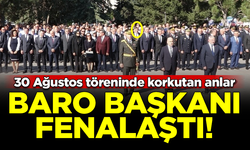 30 Ağustos töreninde korkutan anlar! Baro Başkanı bir anda yere yığıldı