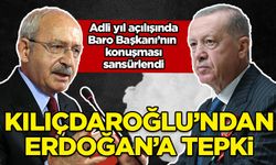 Baro Başkanı'nın konuşmasına sansür uygulandı