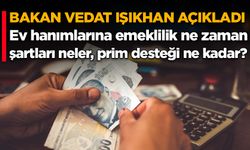 Bakan Vedat Işıkhan açıkladı: Ev hanımlarına emeklilik ne zaman, şartları neler, prim desteği ne kadar?