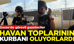 Gazze'deki gazeteciler, havan toplarının kurbanı oluyordu! Zor kurtuldular