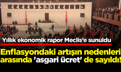 Yıllık ekonomik rapor Meclis’e sunuldu: Enflasyondaki artışın nedenleri arasında 'asgari ücret' de sayıldı
