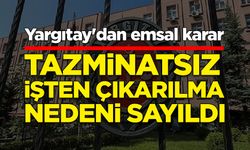 Yargıtay'dan emsal karar: Tazminatsız işten çıkarılma nedeni sayıldı