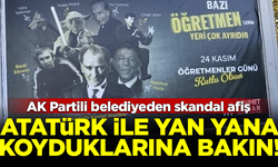 AK Partili belediyeden skandal 'Öğretmenler Günü' afişi! Tepkiler yağmur gibi geldi
