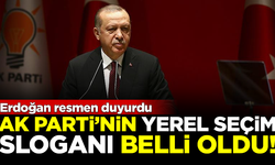 Cumhurbaşkanı Erdoğan, AK Parti'nin 'yerel seçim' sloganını açıkladı