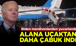 ABD Başkanı Biden, uçağın merdivenlerinden yuvarlandı
