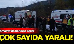 Amasya'da otobüs devrildi: Çok sayıda yaralı var