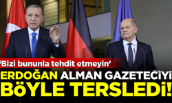 Erdoğan Alman gazeteciyi böyle tersledi: Bizi bununla tehdit etmeyin