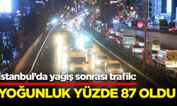 İstanbul'da akşam saatlerinde trafik yoğunluğu yüzde 87'ye ulaştı