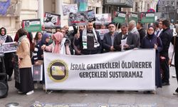 Taksim’de gazetecilerden Filistin’deki meslektaşları için eylem