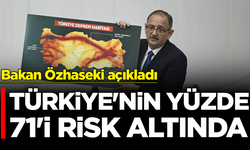 Bakan Özhaseki açıkladı: Türkiye'nin yüzde 71'i risk altında