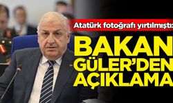 Atatürk fotoğrafı yırtılmıştı: Bakan Yaşar Güler'den açıklama