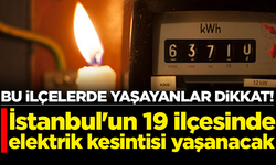 Bu ilçelerde yaşayanlar dikkat!: İstanbul'un 19 ilçesinde elektrik kesintisi yaşanacak