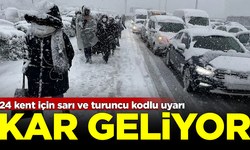 24 kent için sarı ve turuncu kodlu uyarı yapıldı: Kar geliyor!