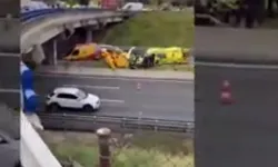 İspanya'da çevre yoluna helikopter düştü