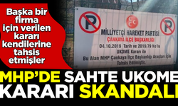 MHP'de sahte UKOME kararı skandalı! Otoparkın ter örgüsüne asmışlar