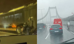 Motosiklet sürücülerine, rüzgara karşı metrobüs kalkanı