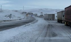 Tendürek Geçidi kardan kapandı, çoğu TIR onlarca araç mahsur kaldı