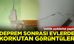 Yüksekova depreminden sonra evlerde korkutan görüntü! Çatlaklar oluştu