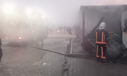 Malatya'da depremzedelerin kaldığı konteyner kentte yangın