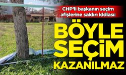 CHP'li başkan adayının afişine saldırı iddiası: Suç duyurusunda bulundular