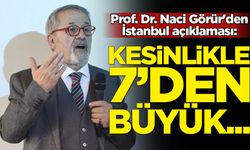 Prof. Dr. Naci Görür'den İstanbul açıklaması: Kesinlikle 7'den büyük...